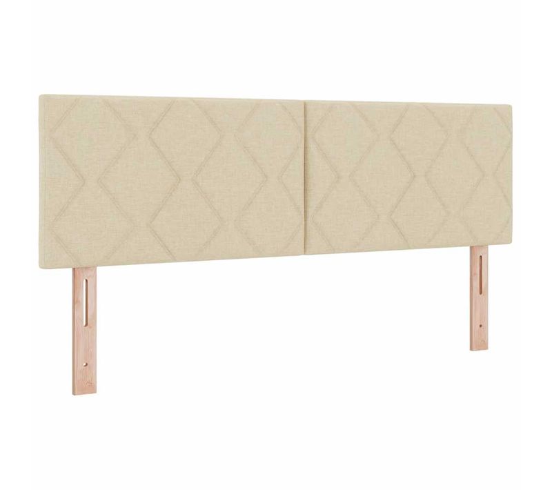 Tête De Lit En Tissu Géométrique Crème 160 Cm Tissu