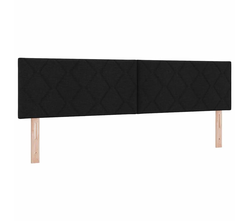 Tête De Lit En Tissu Géométrique Noir 180 Cm Tissu
