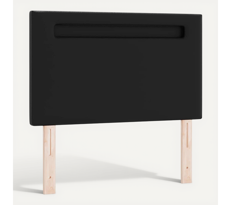 Tête De Lit Avec Des Lumières À LED Noir 90 Cm Pvc