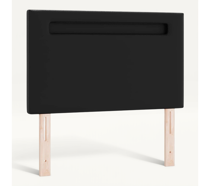 Tête De Lit Avec Des Lumières À LED Noir 100 Cm Pvc