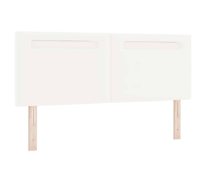 Tête De Lit Avec Des Lumières à LED Blanc 144 Cm Pvc