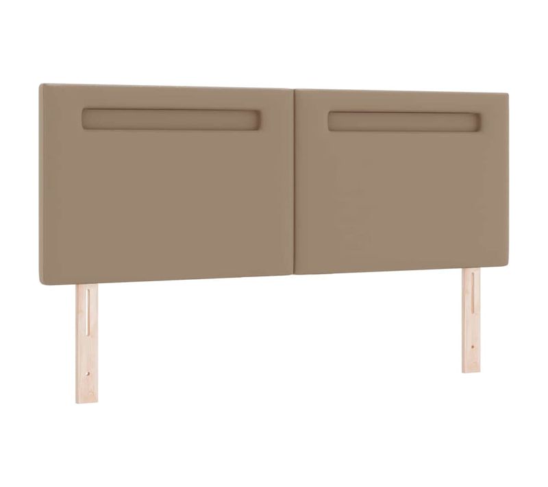 Tête De Lit Avec Des Lumières à LED Cappuccino 144 Cm Pvc