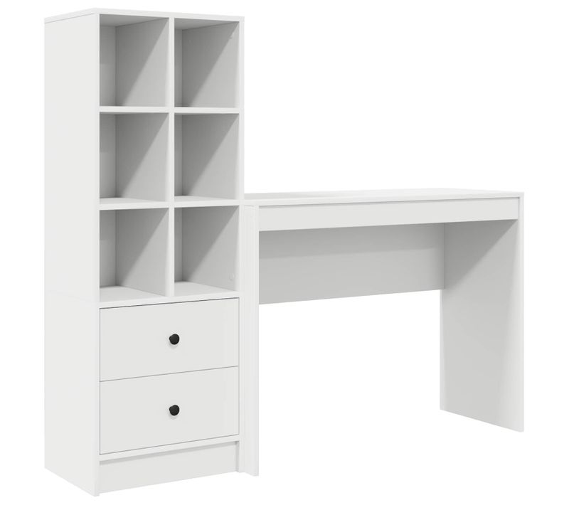 Bureau Blanc 145,5 X 40 X 127 Cm 2 PC Durable