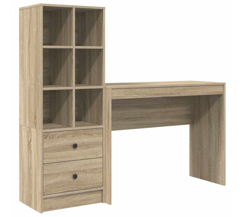 Bureau Chêne Sonoma 145,5 X 40 X 127 Cm 2 PC Durable