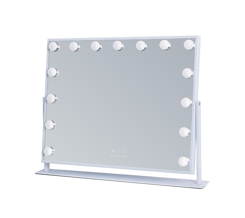 Miroir De Maquillage Hollywood Coiffeuse Avec Lumineux 65x49cm - Tournante