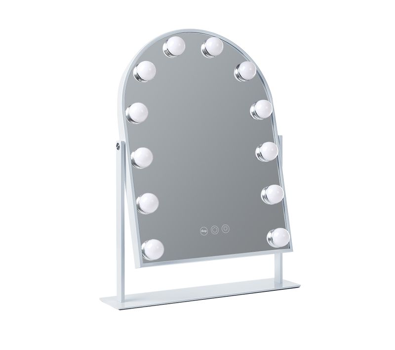 Miroir de maquillage hollywood coiffeuse avec lumineux arqué 30x41cm