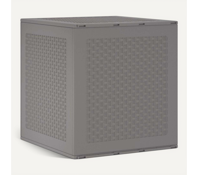 Boîte De Rangement Gris Clair 55 X 53 X 57 Cm Polypropylène Durable