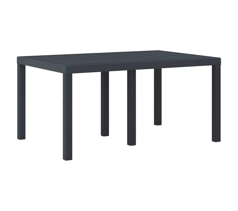 Table De Jardin Pour Repas Anthracite 150 X 100 X 73 Cm