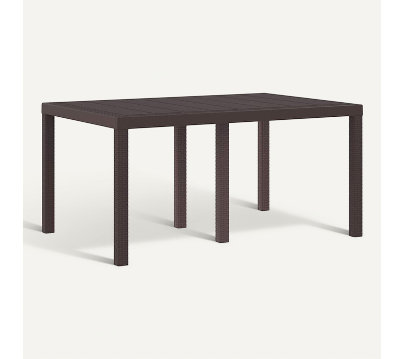 Table De Jardin Pour Repas Marron 150 X 100 X 73 Cm Polyrotin
