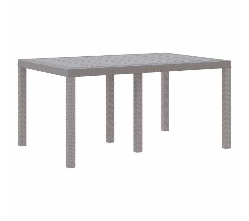Table De Jardin Pour Repas Gris Clair 150 X 100 X 73 Cm