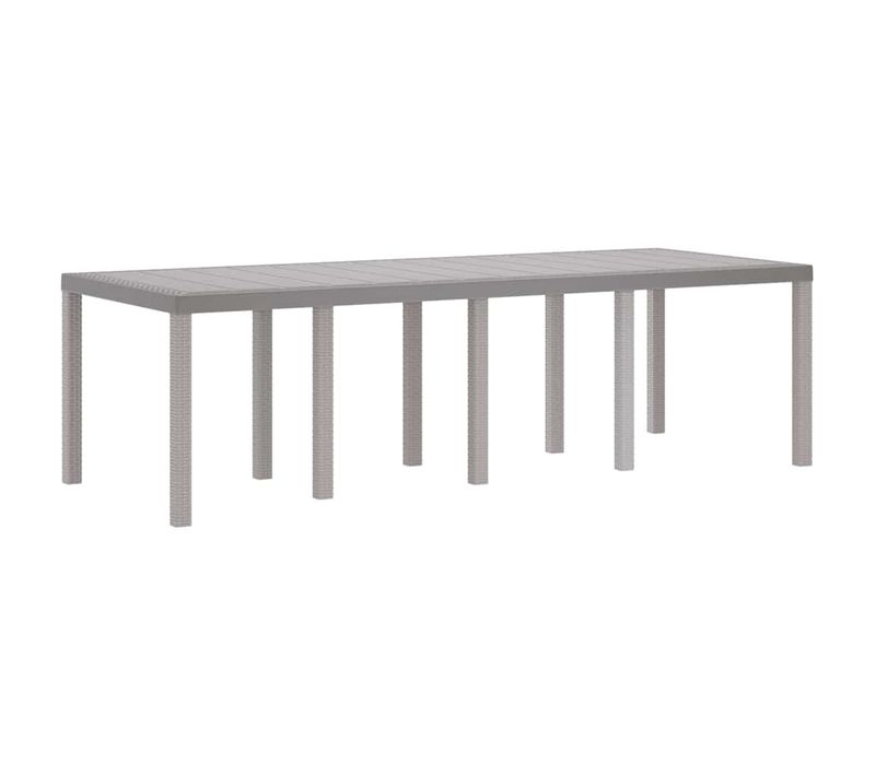 Table De Jardin Pour Repas Gris Clair 250 X 100 X 73 Cm