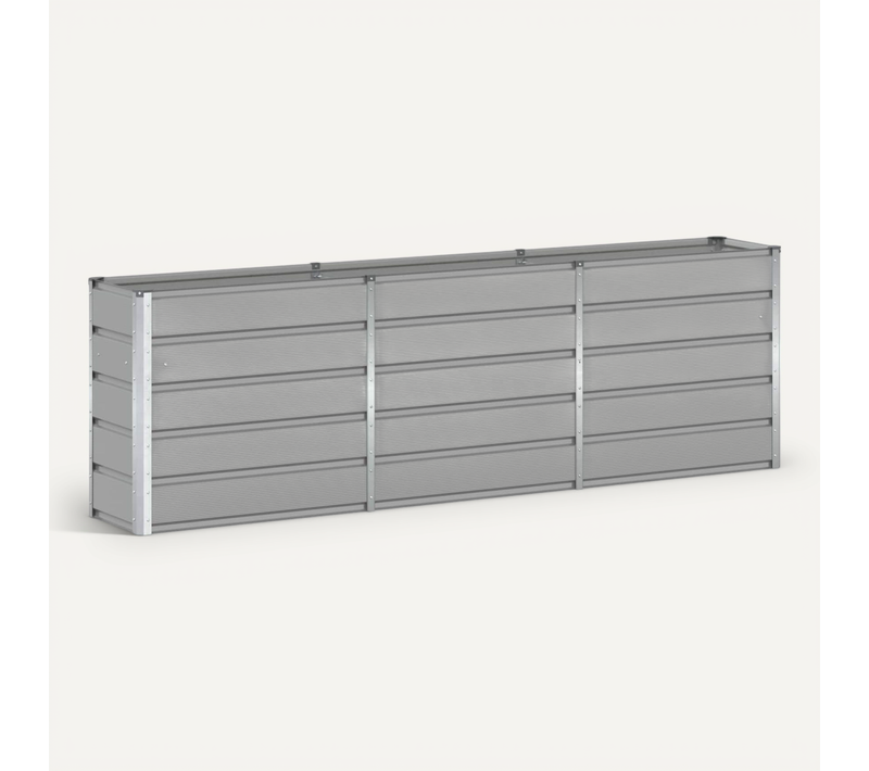 Jardinière Gris Clair 240 X 40 X 75 Cm Acier