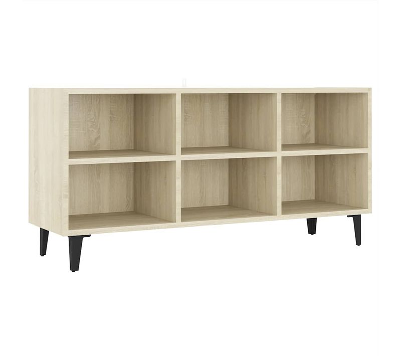 Meuble TV Avec Pieds En Métal Chêne Sonoma 103,5x30x50 Cm