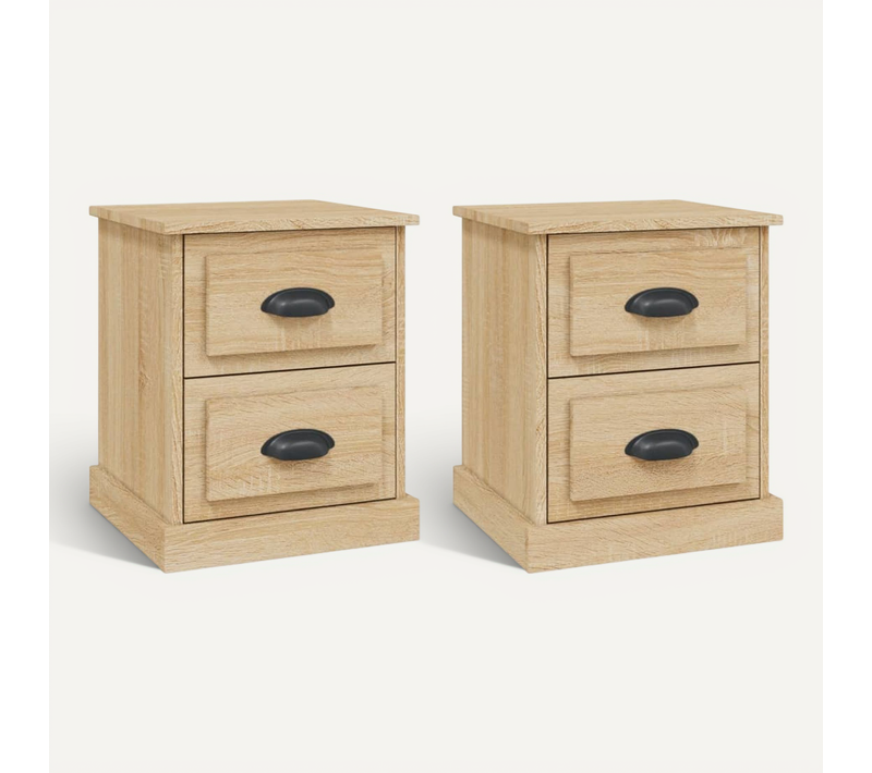 Tables De Chevet 2pcs Chêne Sonoma 39x39x47,5cm Bois Ingénierie