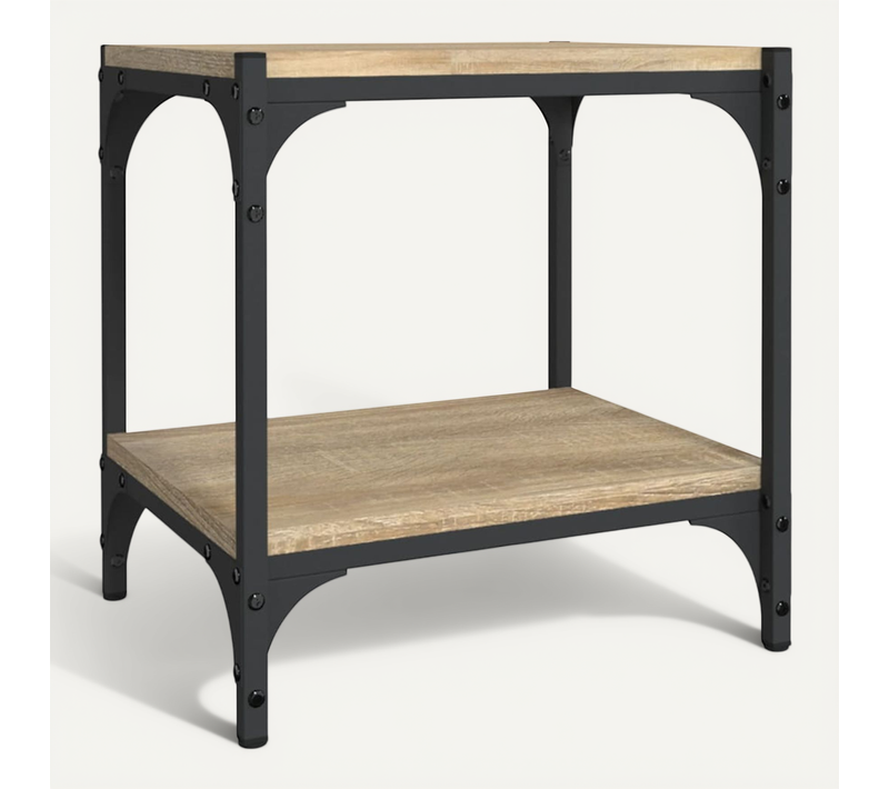 Meuble TV Chêne Sonoma 40x33x41 Cm Bois D'ingénierie Et Acier