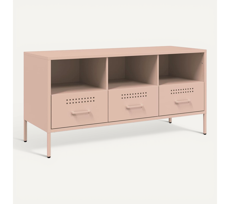 Meuble TV Rose 100,5x39x50,5 Cm Acier
