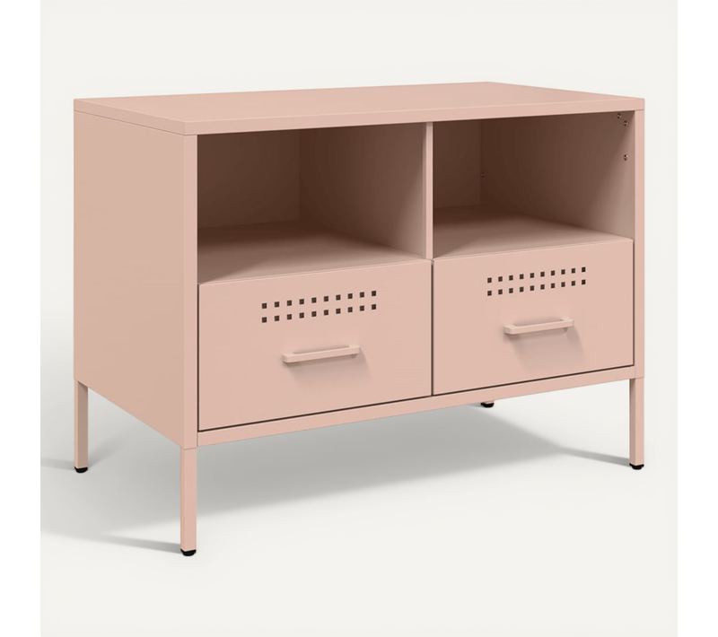 Meuble TV Rose 68x39x50,5 Cm Acier