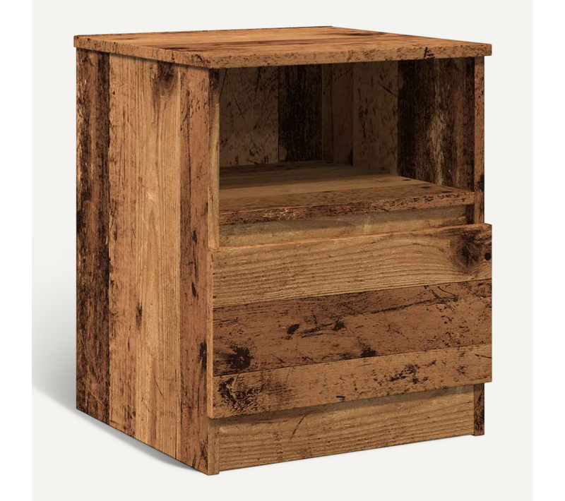 Table De Chevet Vieux Bois 40x40x50 Cm Bois D’ingénierie