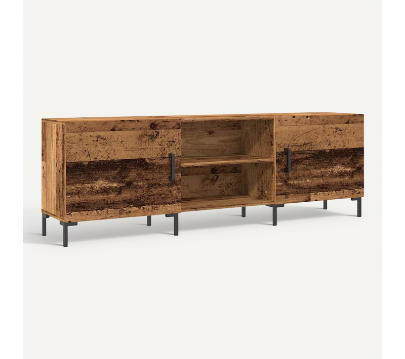 Meuble TV Vieux Bois 150x30x50 Cm Bois D'ingénierie