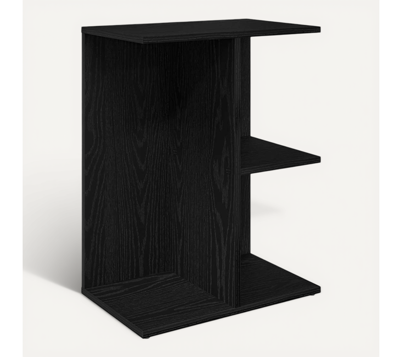 Table De Chevet Chêne Noir 46,5x29x61 Cm Bois D’ingénierie