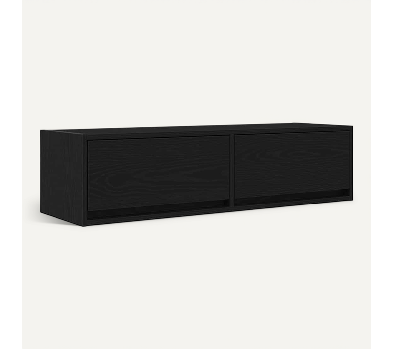 Meuble TV Chêne Noir 100 X 31 X 25,5 Cm Bois D'ingénierie