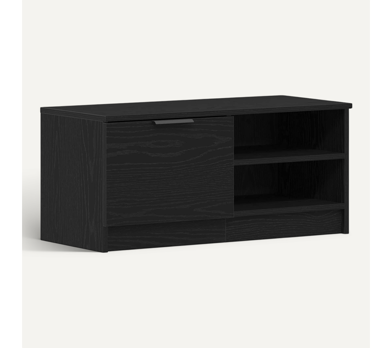 Meuble TV Chêne Noir 80 X 35 X 36,5 Cm Bois D'ingénierie