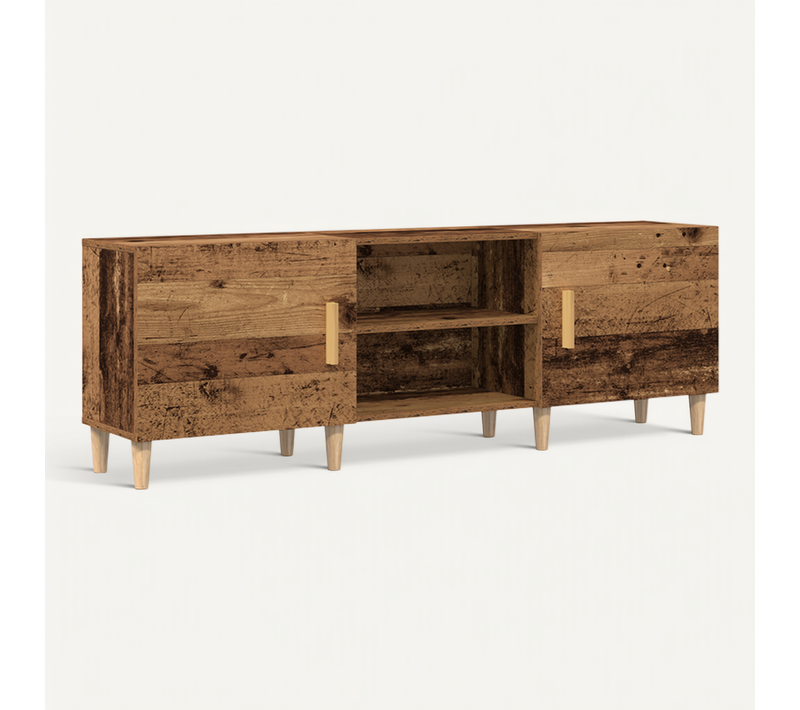 Meuble TV Bois Ancien 150 X 30 X 50 Cm Bois D'ingénierie