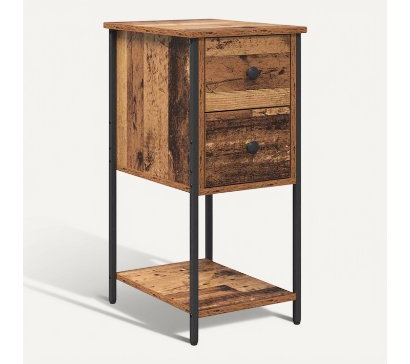 Cabinet De Chevet Bois Ancien 32 X 42 X 70 Cm Bois D'ingénierie