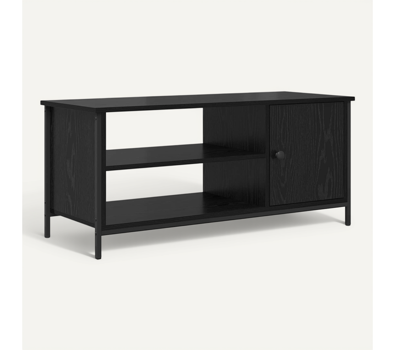 Meuble TV Chêne Noir 100 X 40 X 45 Cm Bois D'ingénierie