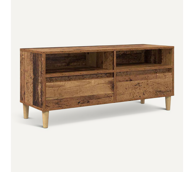 Meuble TV Bois Ancien 100 X 34,5 X 44,5 Cm Bois D'ingénierie