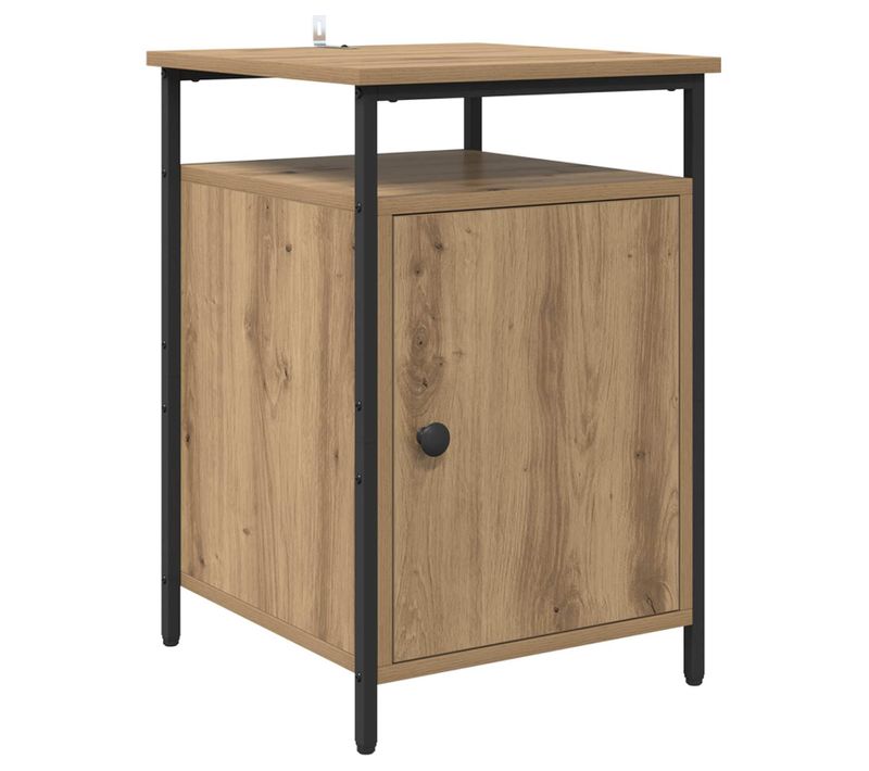 Cabinet De Chevet Chêne Artisanal 40 X 42 X 60cm