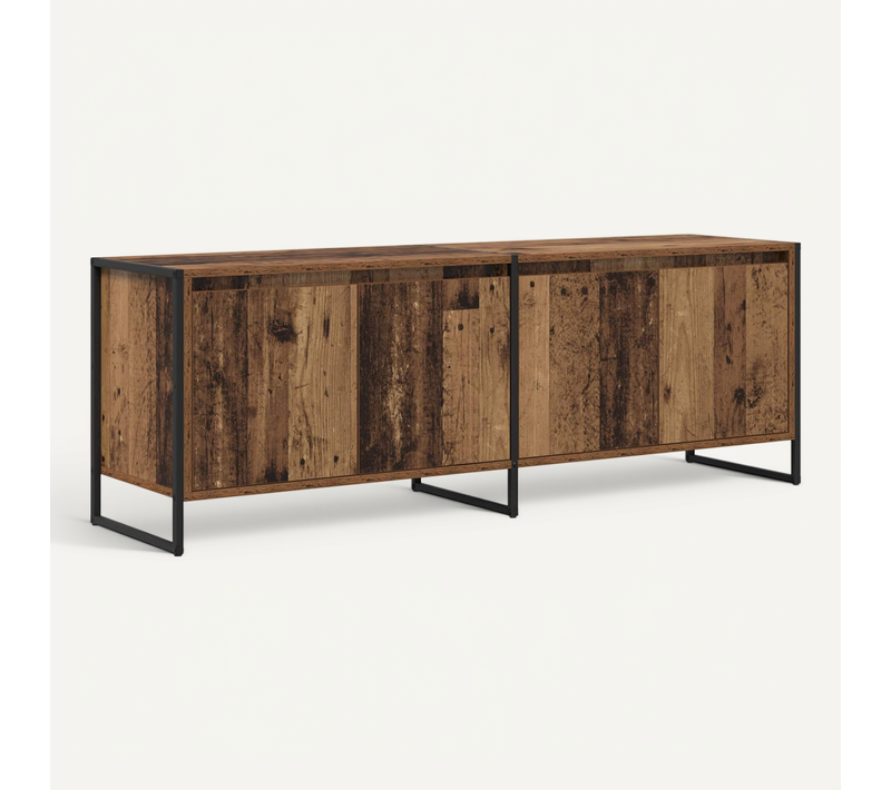 Meuble TV Bois Ancien 140 X 36 X 49.5 Cm Bois D'ingénierie