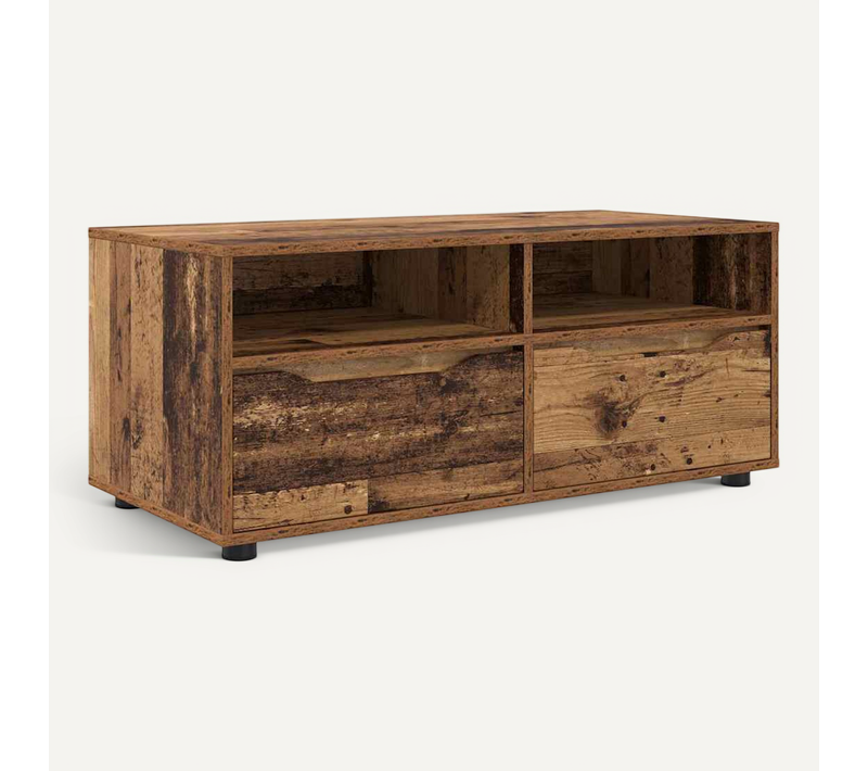 Meuble TV Bois Ancien 100 X 48 X 43 Cm Bois D'ingénierie