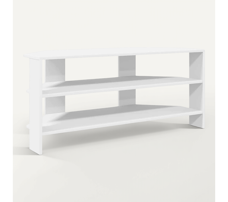 Meuble TV d'angle Blanc 102x40,5x45cm Bois D'ingénierie