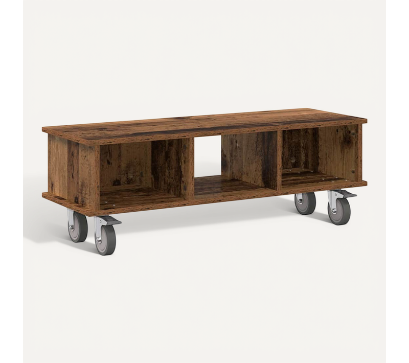Meuble TV Bois Ancien 100 X 35 X 35 Cm Bois D'ingénierie