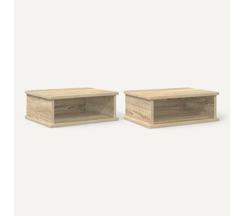 Table De Chevet 2 Pièces Chêne Sonoma 40 X 31 X 15 Cm