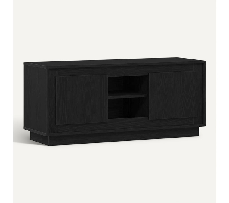 Meuble TV Chêne Noir 102 X 35 X 45 Cm Bois D'ingénierie