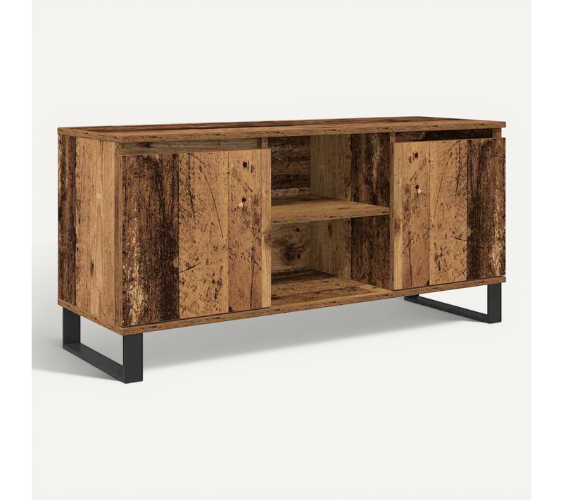 Meuble TV Bois Ancien 104 X 35 X 50 Cm Bois D'ingénierie
