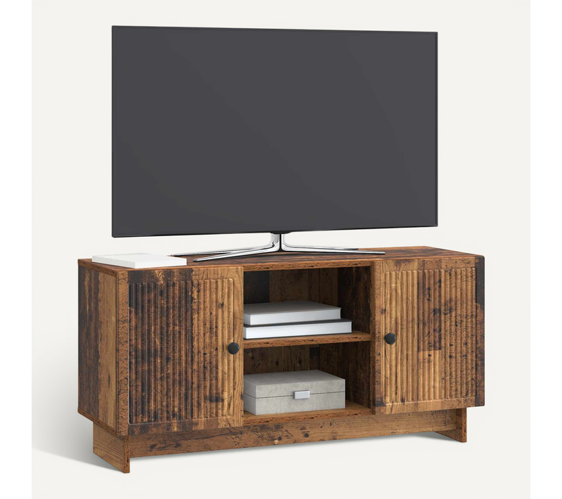 Meuble TV 102 X 34,5 X 50 Cm Bois Ancien Bois D'ingénierie