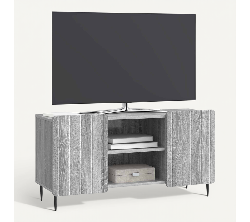 Meuble TV Sonoma Gris 102 X 34,5 X 52 Cm Bois D'ingénierie