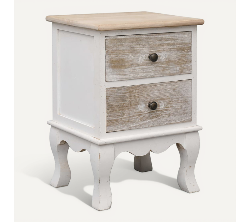 2 Pièces Tables De Chevet 35x30x50 Cm Bois De Paulownia