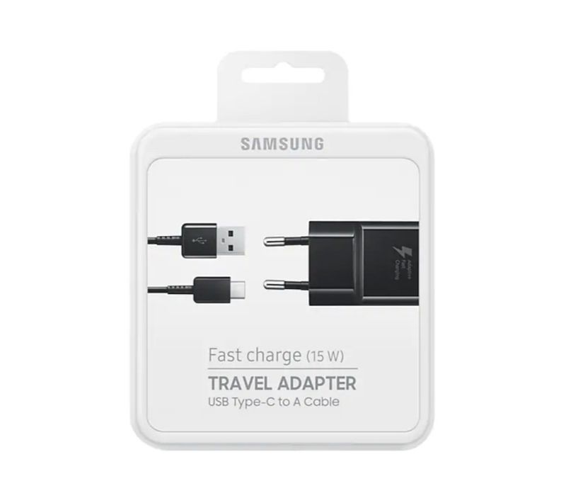 Ep-ta20ebecgww - Chargeur Secteur Complet - Adaptateur Fast Charge 2a et Câble Usb Type-c - Noir
