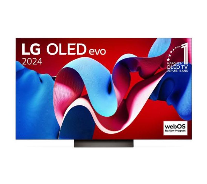 Téléviseur OLED Evo 77" (195 cm) Oled77c4 4k Uhd Smart TV 2024 Noir Et Brun