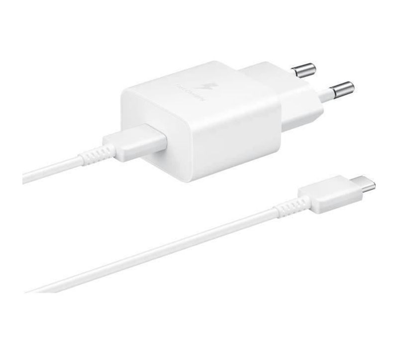 Chargeur Secteur USB C 15w + Câble USB C - 15w - Blanc