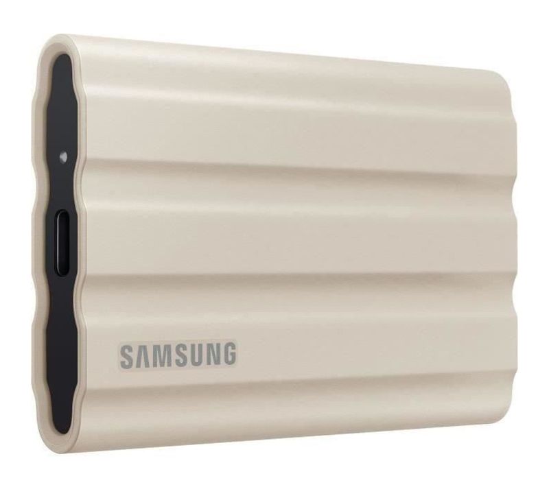 Disque Ssd Externe Portable T7 Shield Mu Pe2t0k Eu Usb Type C 2 To Beige