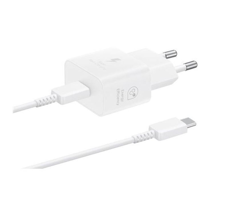 Chargeur Pour Téléphone Mobile Samsung Chargeur Secteur 25w Avec Cable USBc Blanc