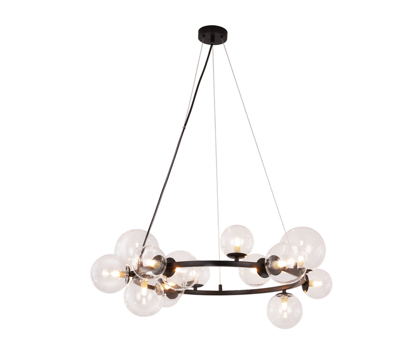 Suspension Table à Manger Lampe Suspendue Salon - G9 14 Flammes Escalier Transparent Moderne