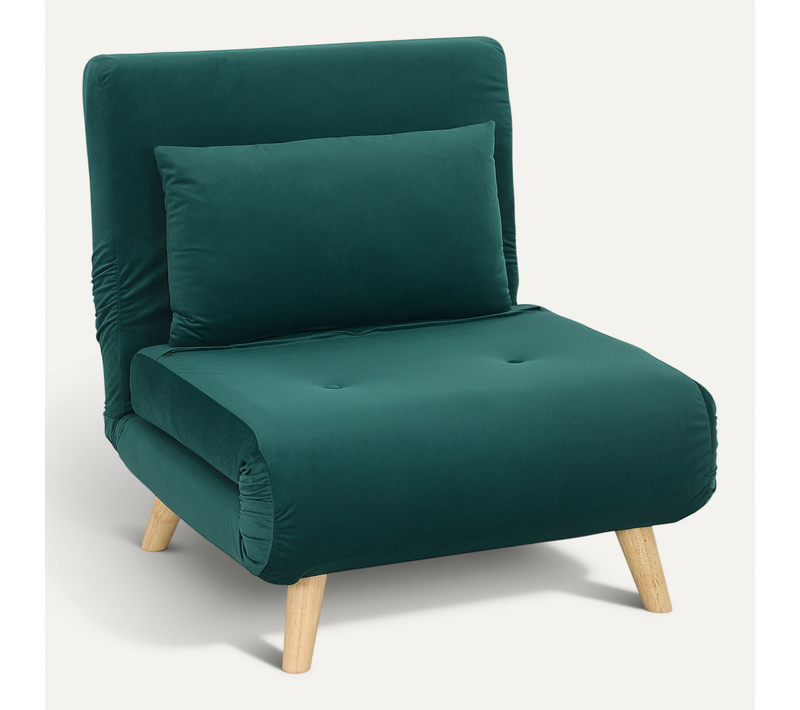 Fauteuil Pliant Convertible En Lit, Inclinable Et Pliable, Dossier Réglable Charge Maximale De 120kg