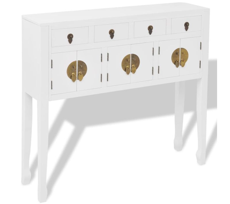 Buffet En Style Chinois En Bois Massif Blanc