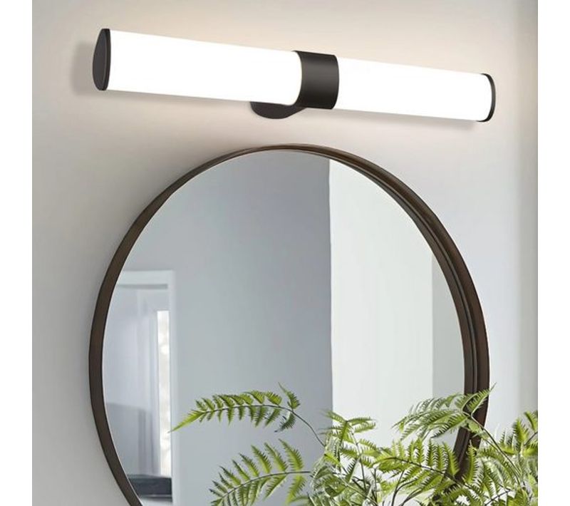 Lampe LED Miroir Salle De Bain 8w 40cm Noir Ip44 Pour Coiffeuse Et Chambre à Coucher
